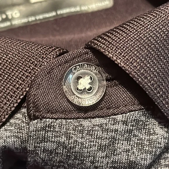 LIKE NEW CALLAWAY “OPTI-DRI” POLO GOLF SHIRT. Size XL. Black w/ Aqua blue & grey - Picture 8 of 10